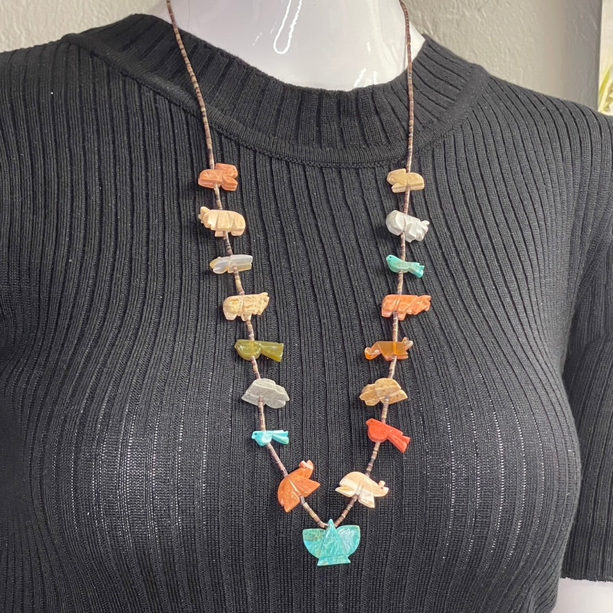 1 Strand Fetish Necklace with Bird