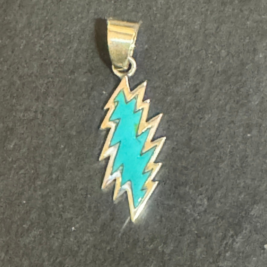 Turquoise 13 Point Bolt Pendant
