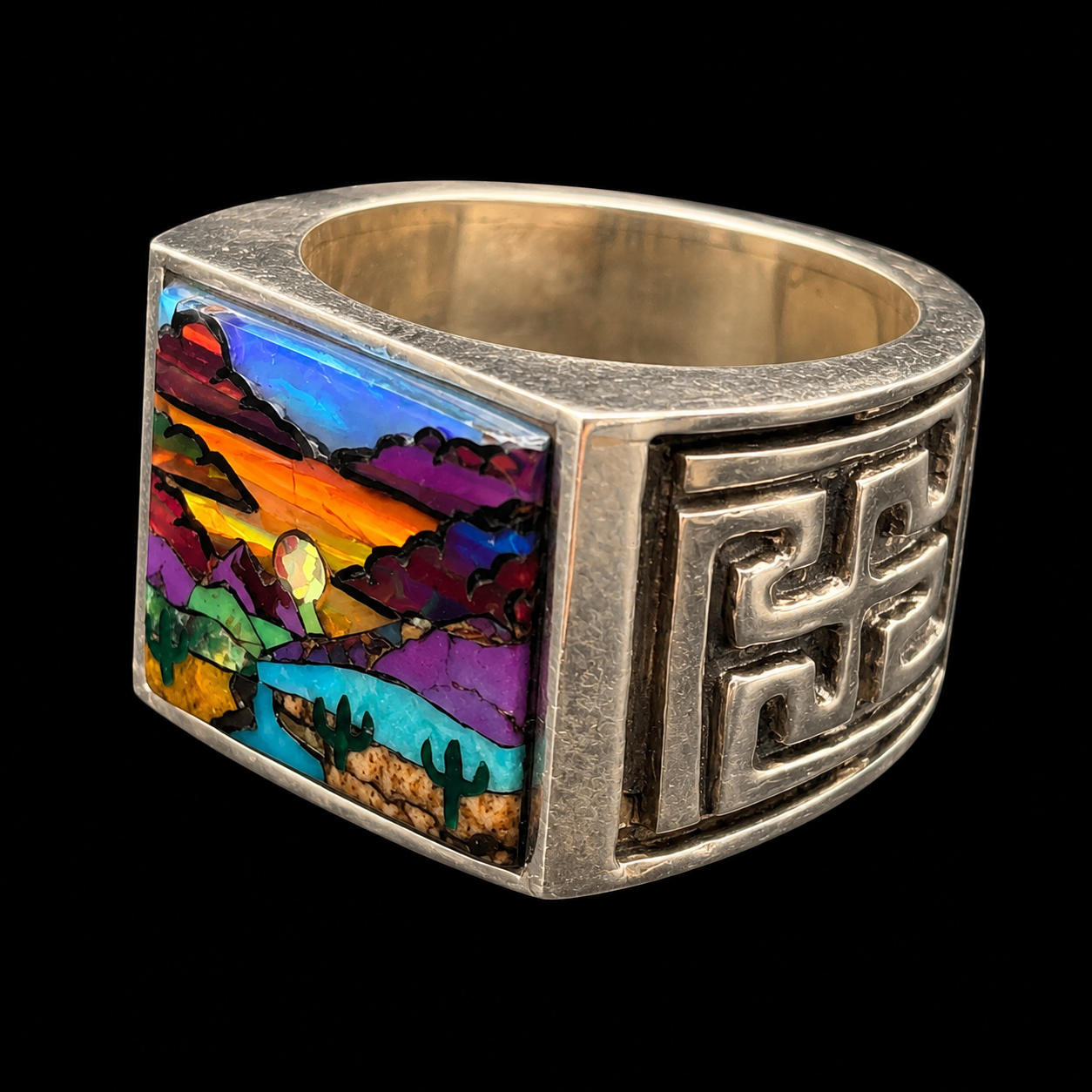 Desert Horizon Inlay Ring