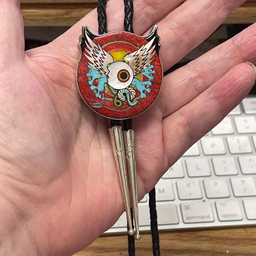 Flying Eyeball Bolo Tie
