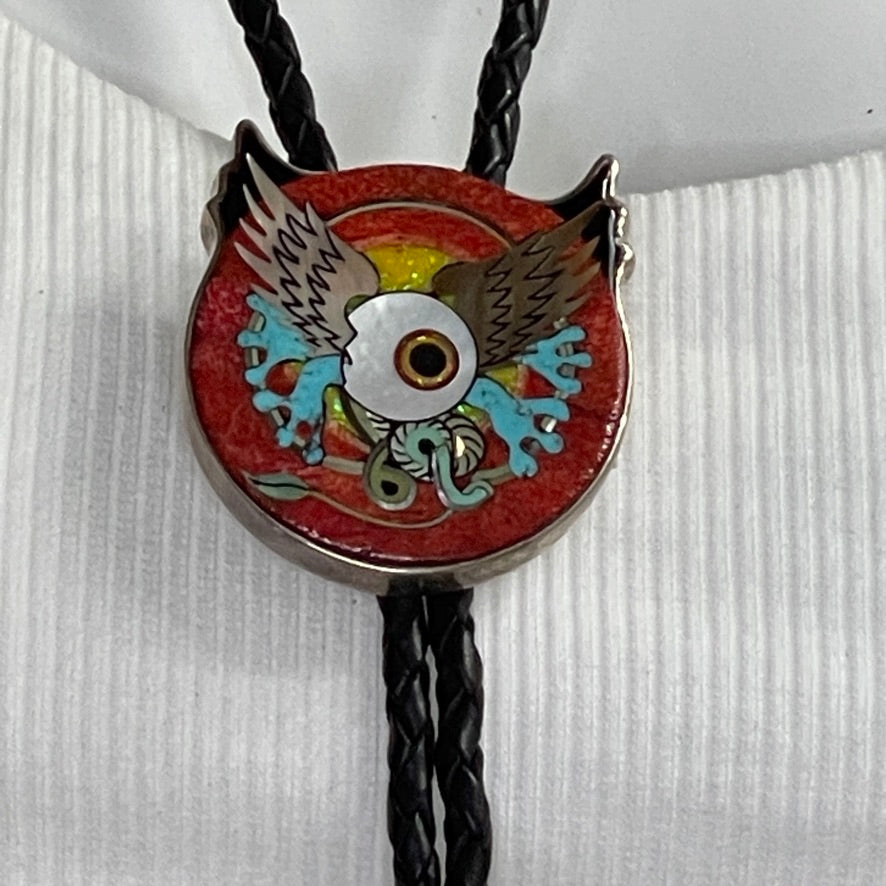 Flying Eyeball Bolo Tie