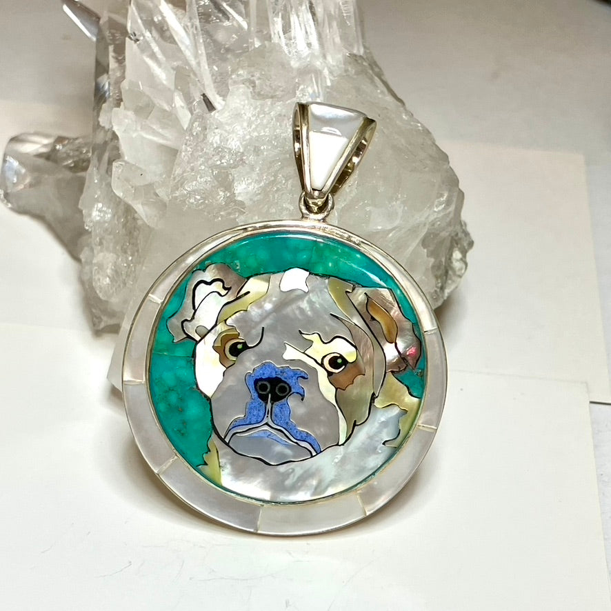 Pitbull Inlay Pendant
