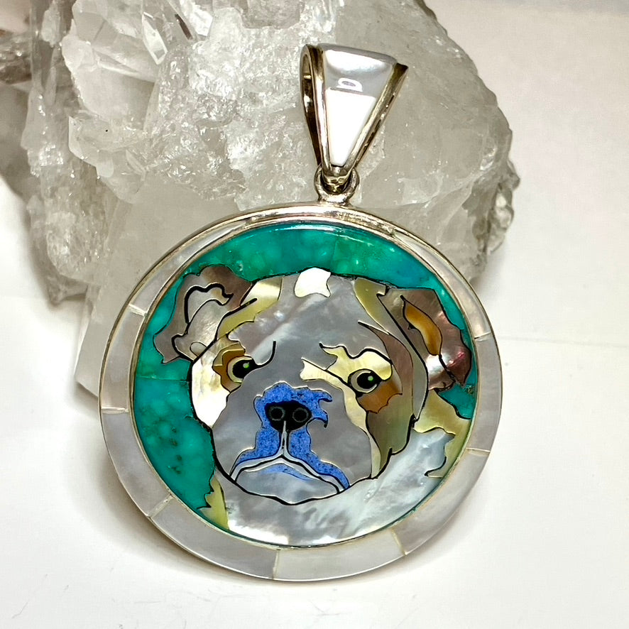 Pitbull Inlay Pendant