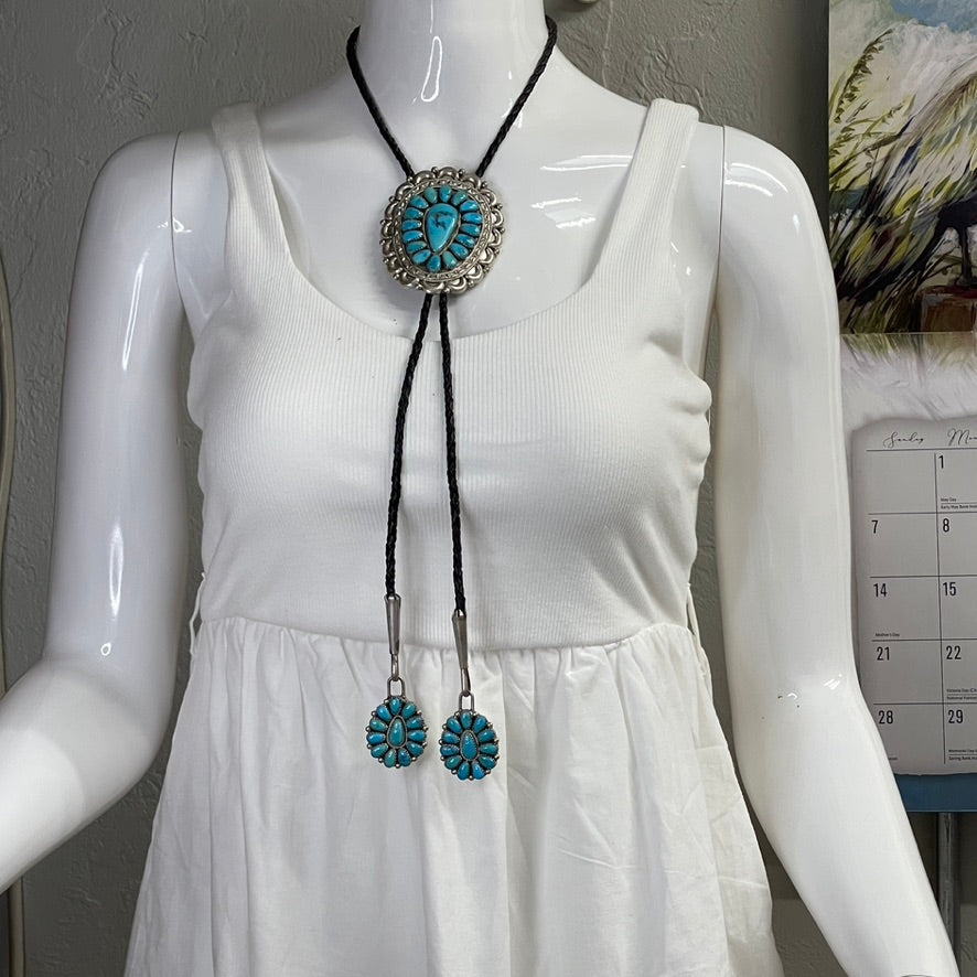 Turquoise J&E Wilson Bolo Tie