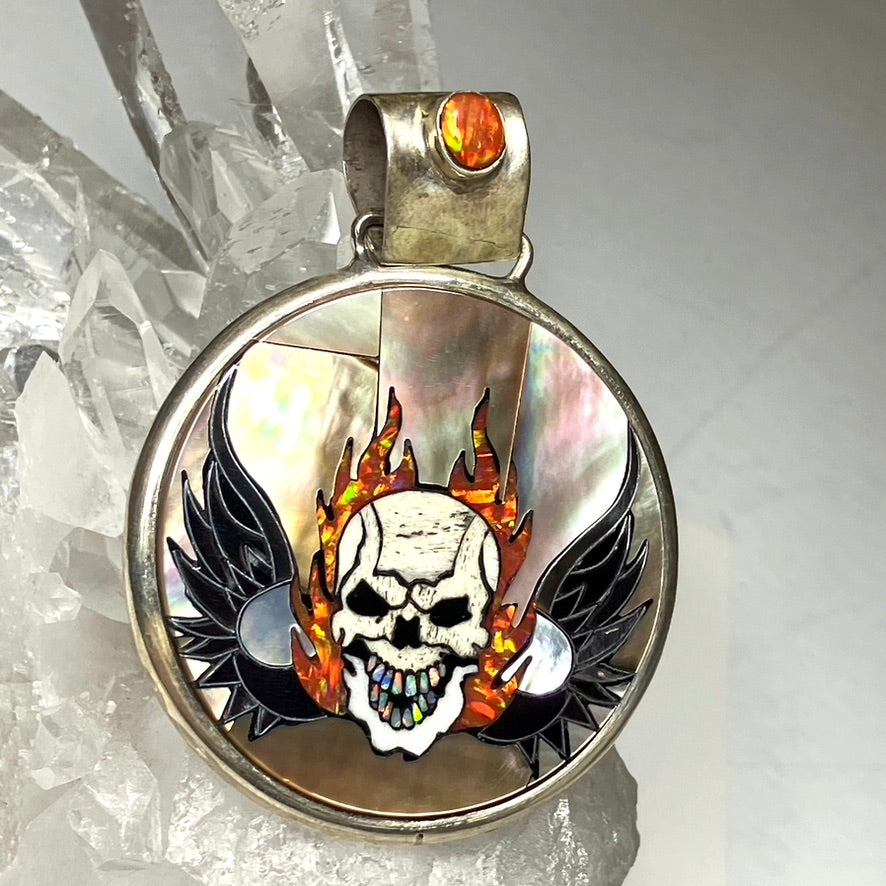 Flying Skull On Fire