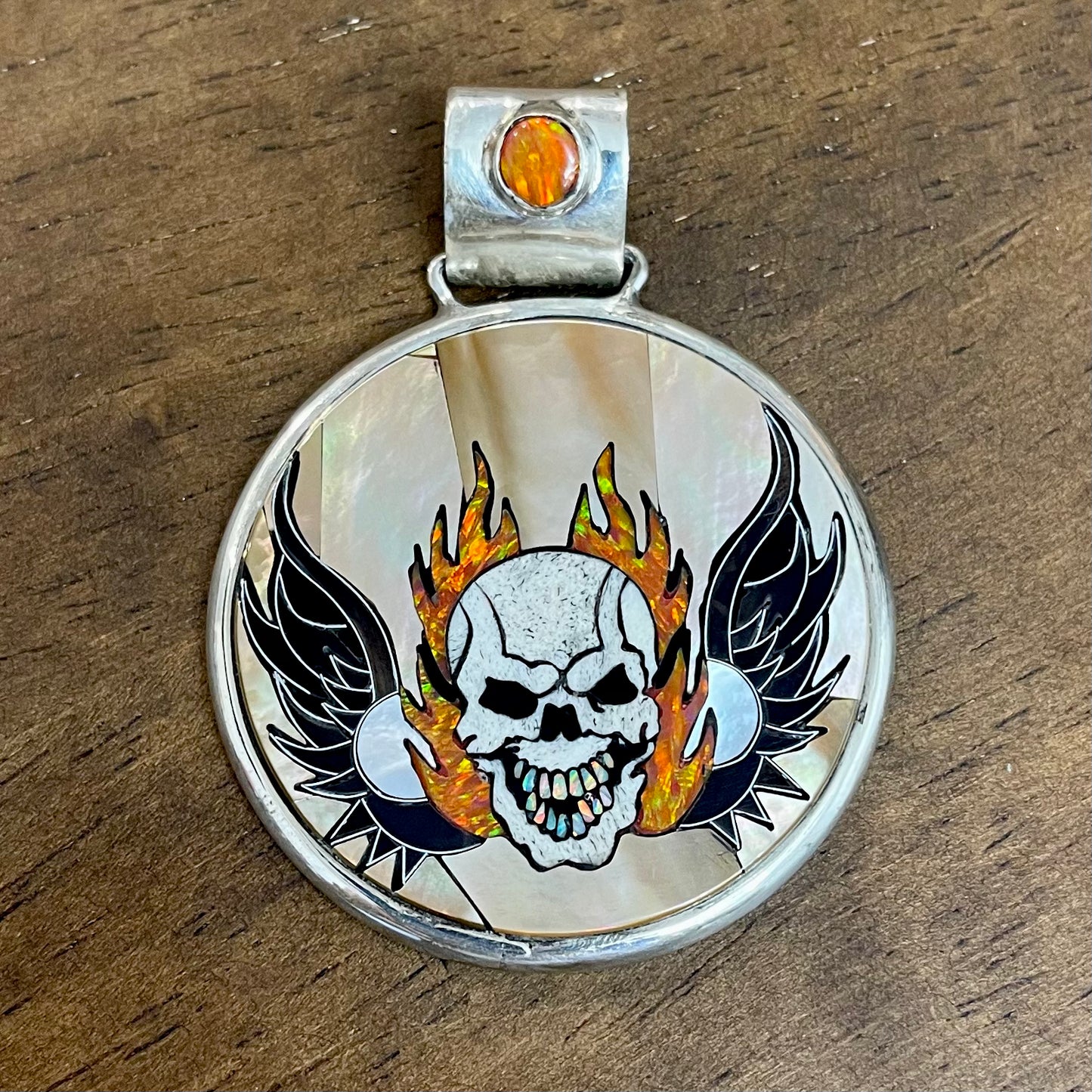 Flying Skull On Fire