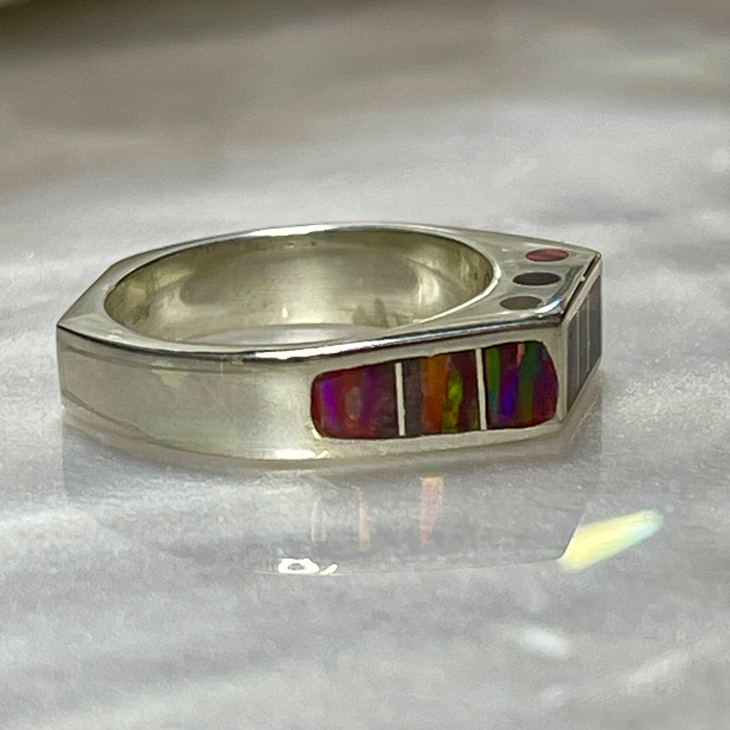 Power of Three Sterling Silver Ring Narrow Band