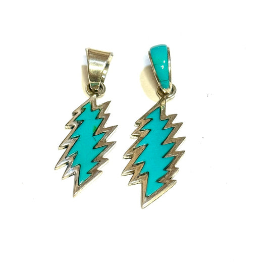 Turquoise 13 Point Bolt Pendant