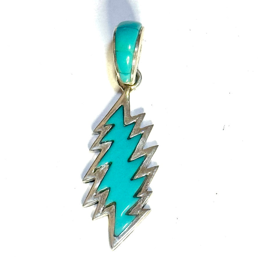 Turquoise 13 Point Bolt Pendant