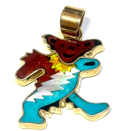 14k Gold Classic Dancing  Bear