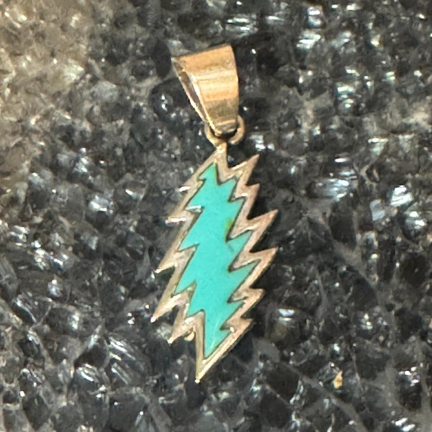 Turquoise 13 Point Bolt Pendant