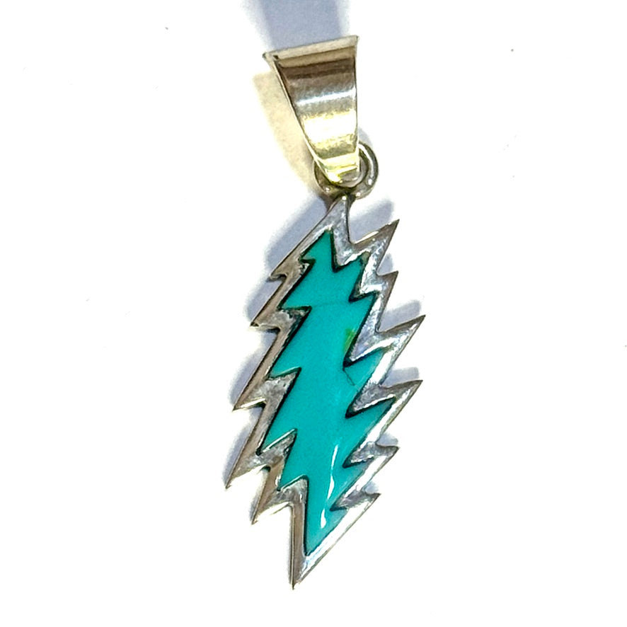 Turquoise 13 Point Bolt Pendant