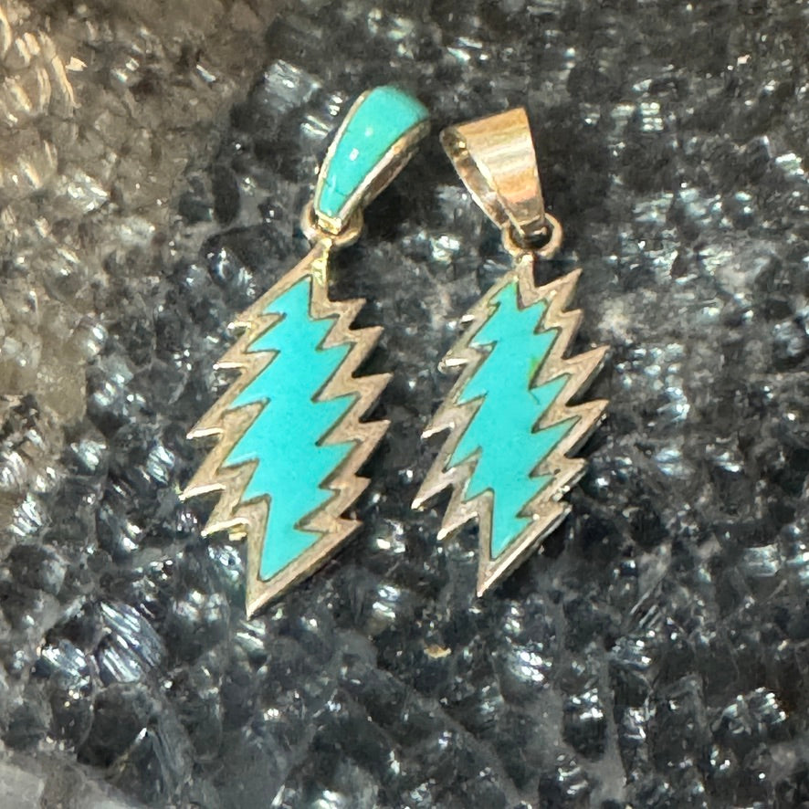 Turquoise 13 Point Bolt Pendant