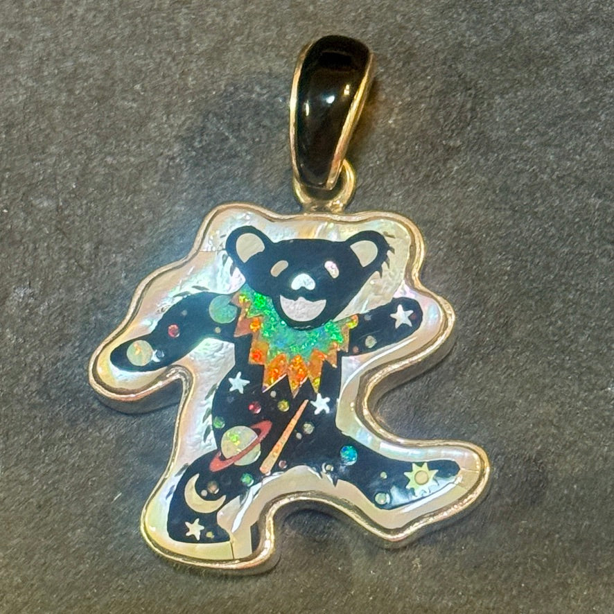Galaxy Dancing Bear Pendant