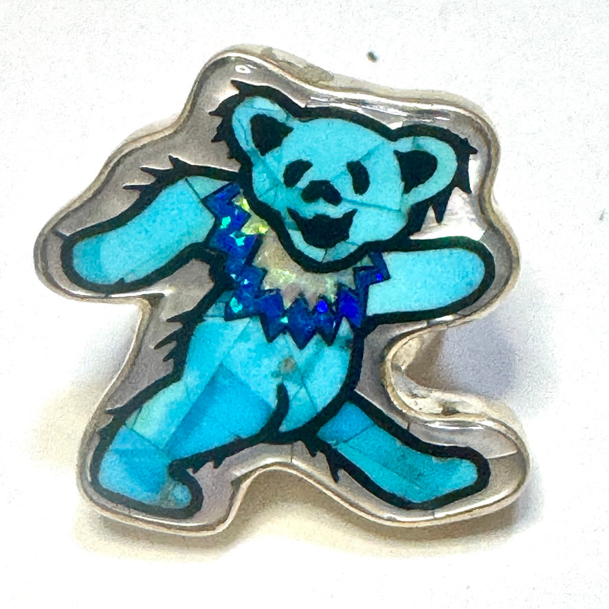 Turquoise Dancing Bear Ring