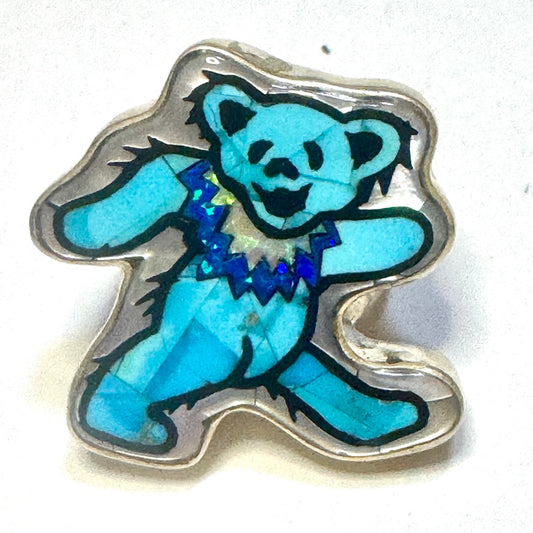 Turquoise Dancing Bear Ring