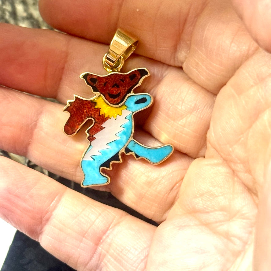 14k Gold Classic Dancing  Bear