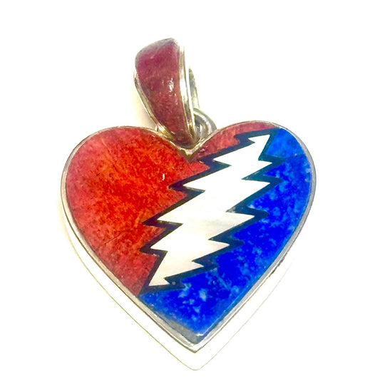 13 Point Bolt Heart Pendant