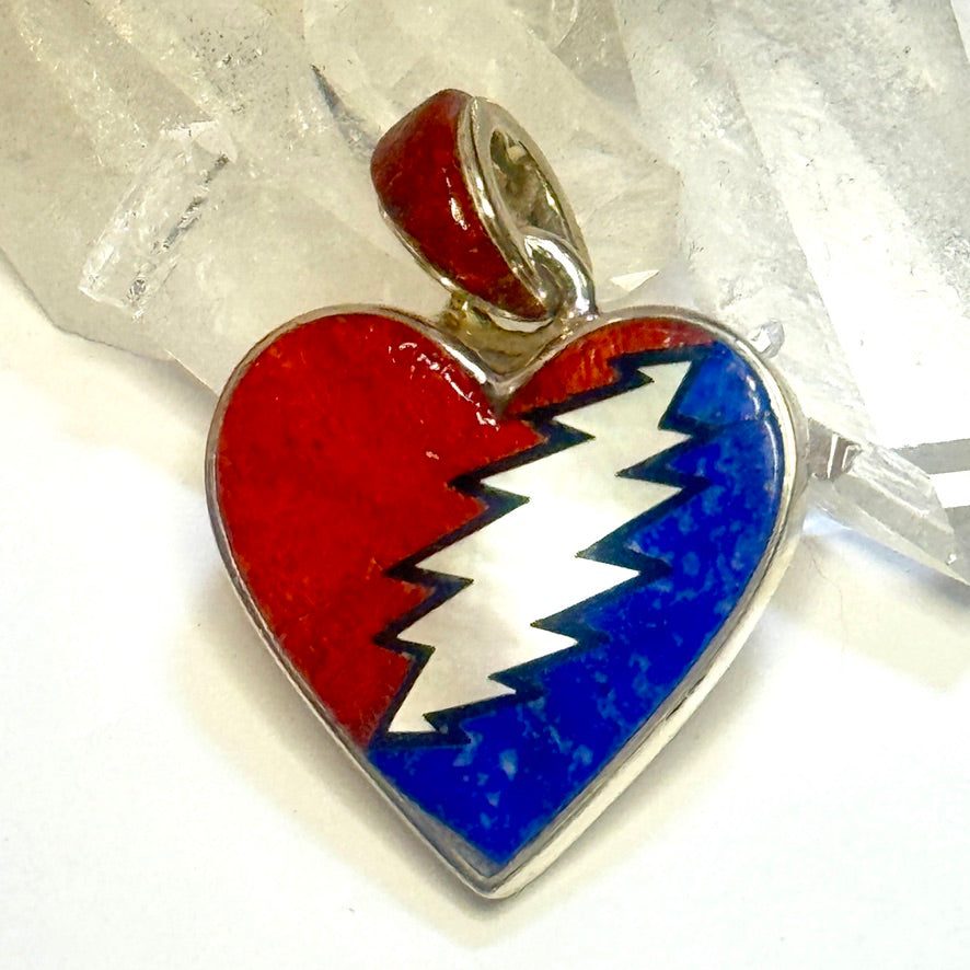 13 Point Bolt Heart Pendant