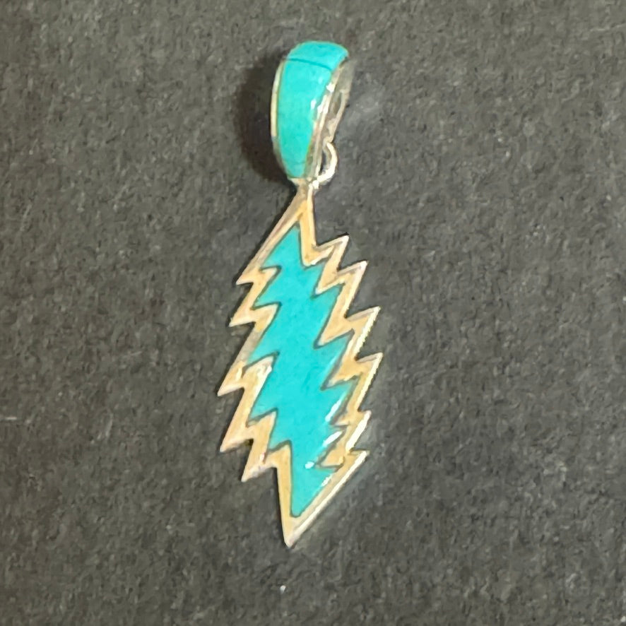 Turquoise 13 Point Bolt Pendant