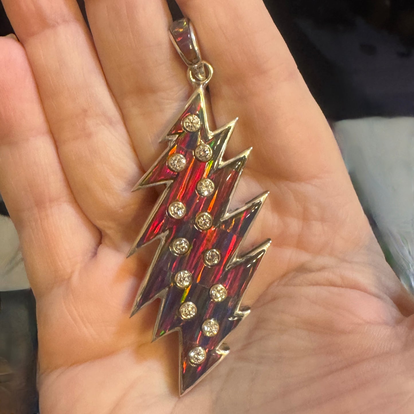 13 Diamond Bolt Pendant