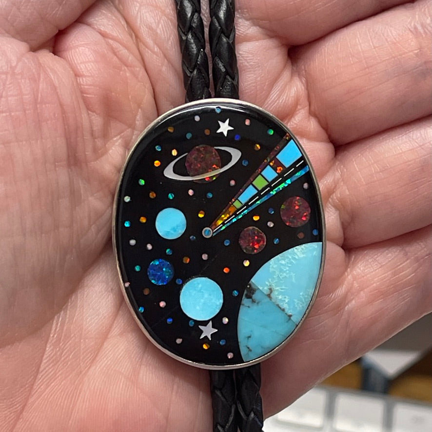 Oval Galaxy Bolo Tie