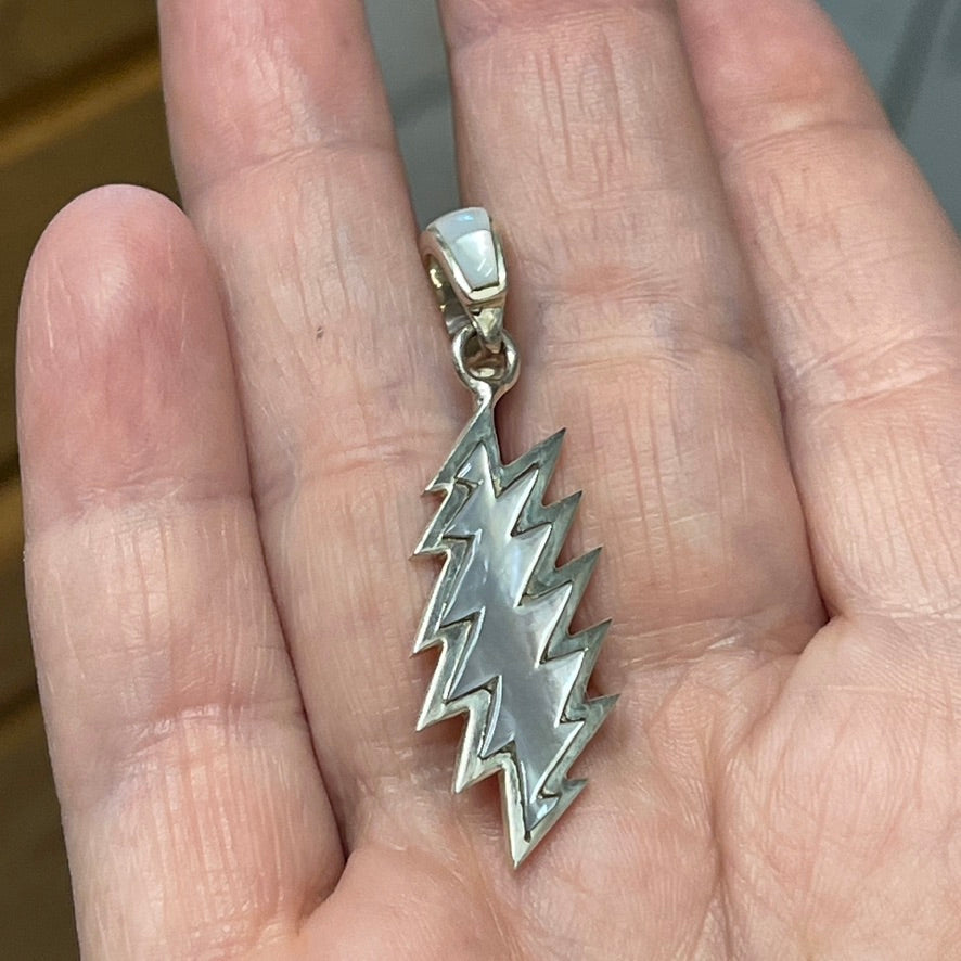 Mother of Pearl Inlay 13 Point Bolt  Pendant