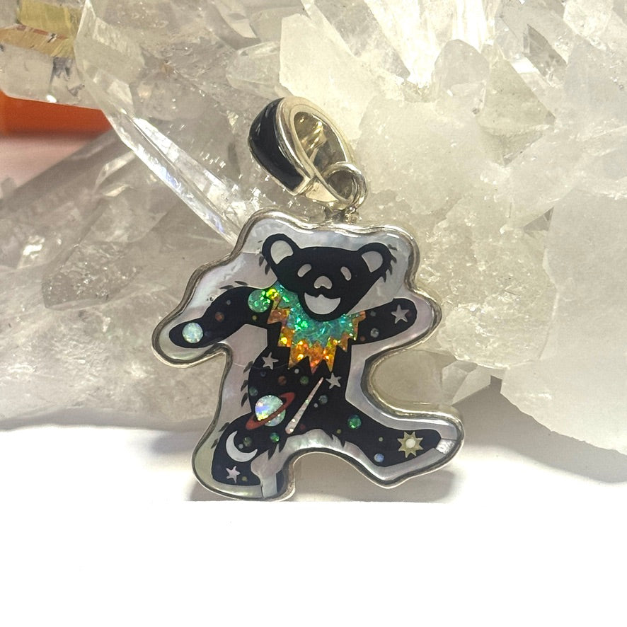 Galaxy Dancing Bear Pendant