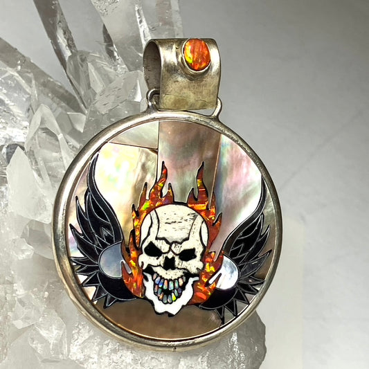 Flying Skull On Fire