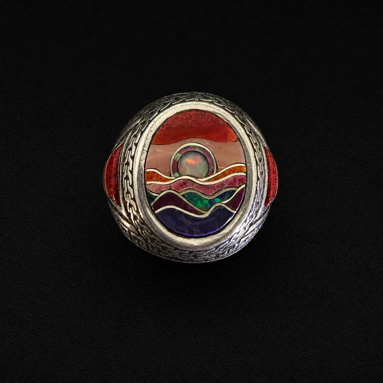 Desert Sunset Inlay Ring