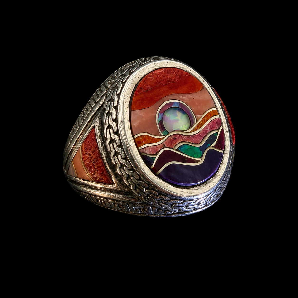 Desert Sunset Inlay Ring
