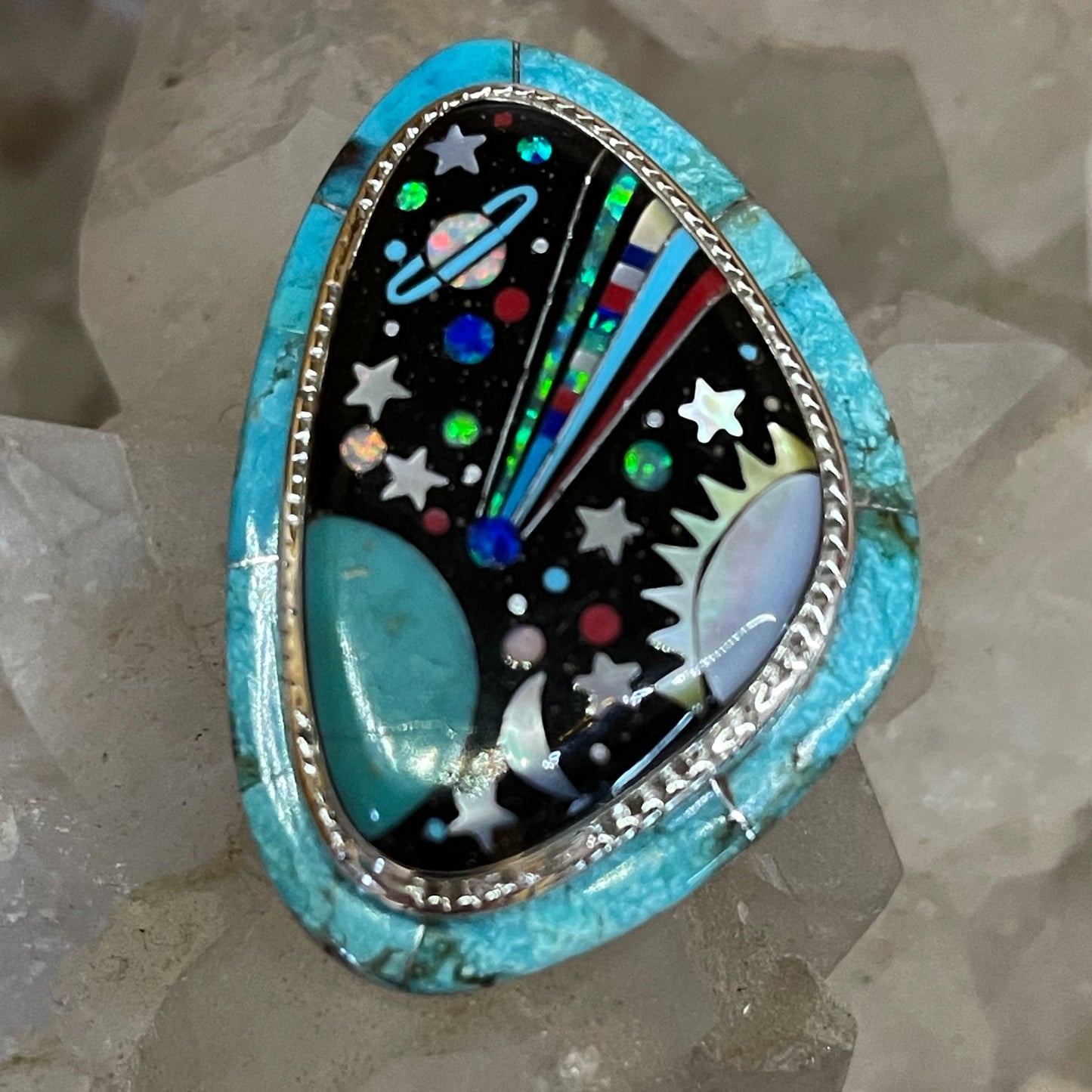 Galaxy Statement Ring - Turquoise